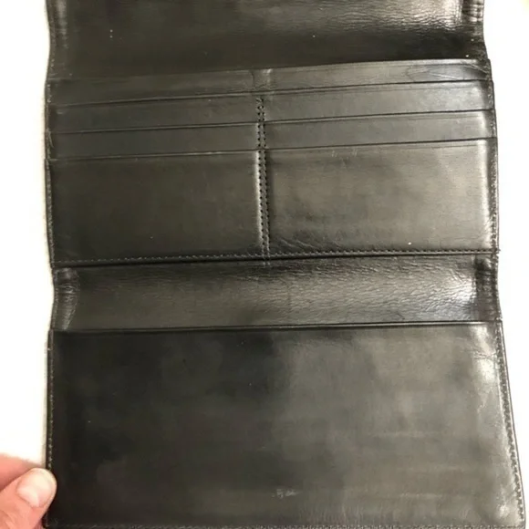 Coach black leather vintage wallet